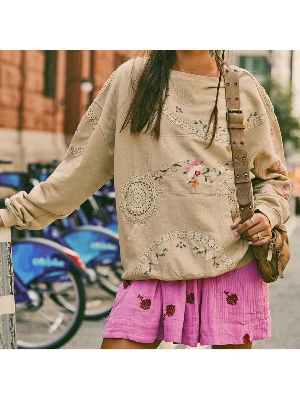 Free People Grams Attic Sweatshirt Small